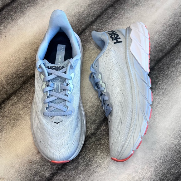 Hoka One One Shoes - Hoka One One Arahi 6 Plein Air Blue Fog Athletic Running Sneakers